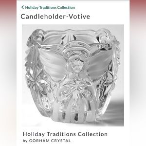 Christmas 
Candleholder-Votive
Holiday Traditions Collection by GORHAM CRYSTAL